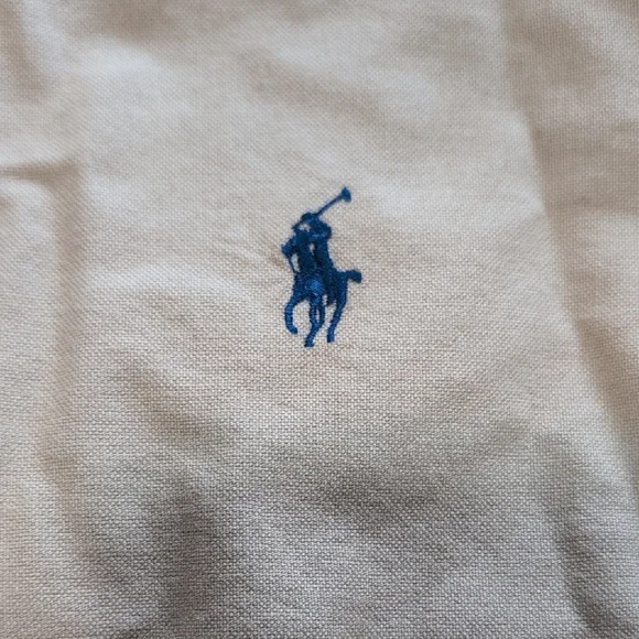 Polo by Ralph Lauren Tan Casual Button Down Shirt with Embroidered Logo